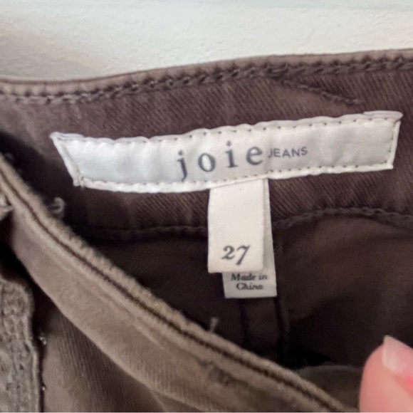 Joie Park Skinny Pants Cargo Style Ankle Zip Fatigue Green Size 28 - Picture 6 of 13